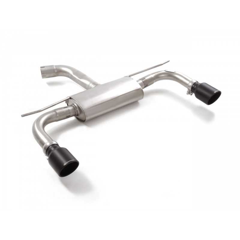 Posteriore inox sdoppiato con terminali rotondi 2 / 102 mm Sport Line Black&nbsp;&nbsp; Linea maggiorata diametro 70 mm
