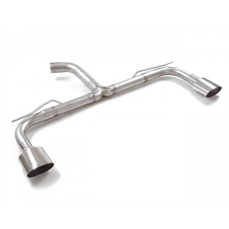 Tubo posteriore Gr. N inox sdoppiato con terminali ovali 2 / 135x90 mm Sport Line Linea maggiorata diametro 76 mm