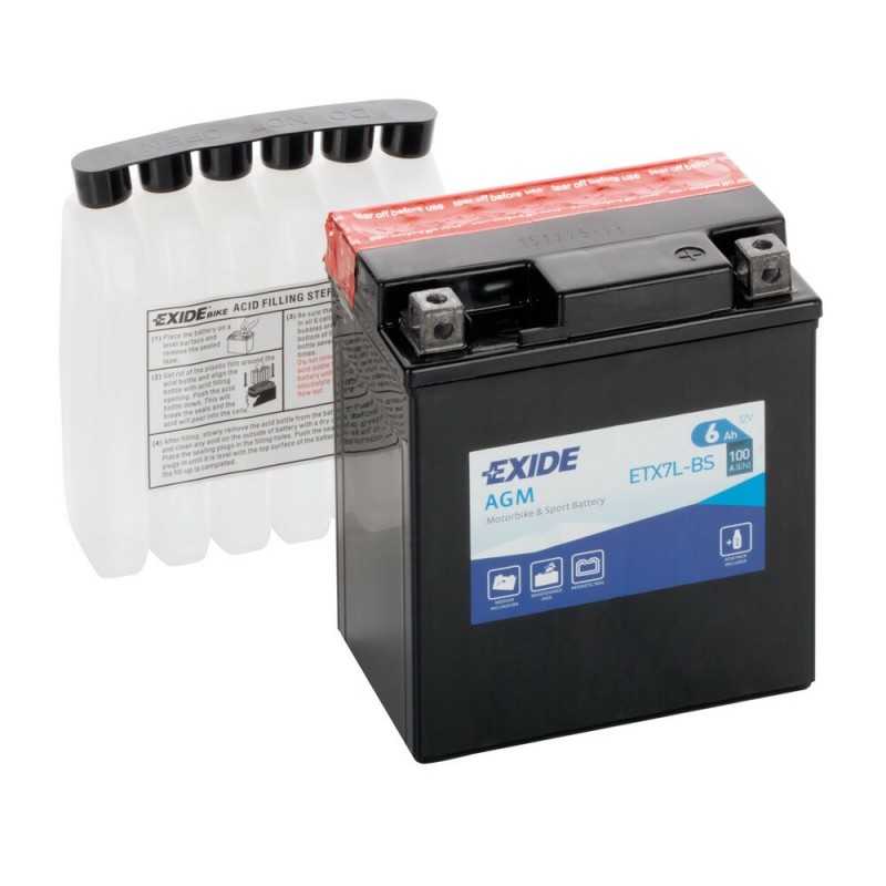 BATTERIA 6Ah 100A EXIDE MOTO AGM A CARICA SECCA