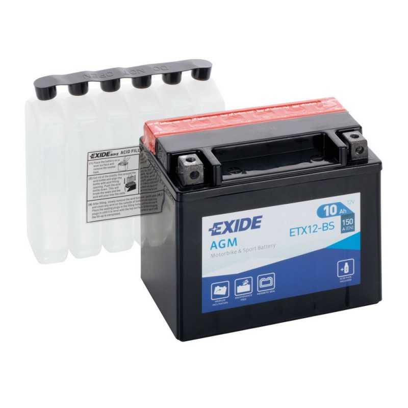 BATTERIA 10Ah 150A EXIDE MOTO AGM A CARICA SECCA