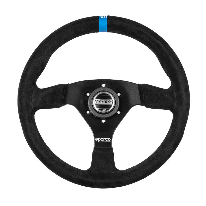 VOLANTE SCAMOSCIATO AD ALTO GRIP. R383 LOGO