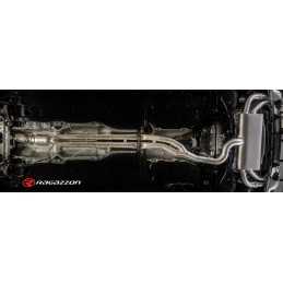 Tubo centrale Gr.N senza silenziatore inox + Posteriore inox sdoppiato con valvole integrate.Il controllo della valvola avviene