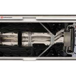 Posteriore inox sdoppiato con terminali rotondi 2 / 102 mm Sport Line&nbsp;&nbsp; con valvola integrata.Il controllo della valvola avvie