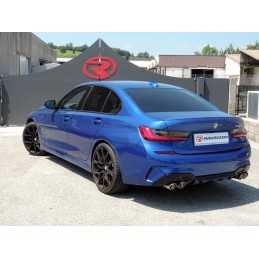 Posteriore inox sdoppiato con terminali rotondi 2 / 90 mm Sport Line con valvola integrata.Il controllo della valvola avviene t