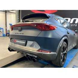 Tubo centrale Gr.N senza silenziatore inox + Posteriore inox sdoppiato con terminali rotondi 4 / 102 mm Sport Line Black sfalsat