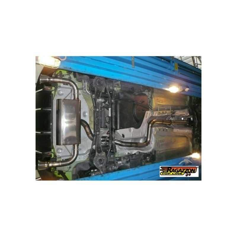 Tubo centrale Gr.N senza silenziatore inox + Posteriore inox sdoppiato con terminali rotondi 2 / 108 mm Sport Line Linea maggio