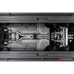 Tubo centrale Gr.N senza silenziatore inox + Posteriore inox Gr.N con terminali rotondi 2 / 114 mm Sport Line Con valvole a de