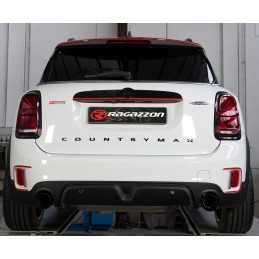 Tubo posteriore Gr. N inox sdoppiato con terminali rotondi 2 / 102 mm Sport Line Black Esclude valvola OEM. L'attuatore della