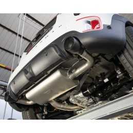 Tubo posteriore Gr. N inox sdoppiato con terminali rotondi 2 / 102 mm Sport Line Black Esclude valvola OEM. L'attuatore della