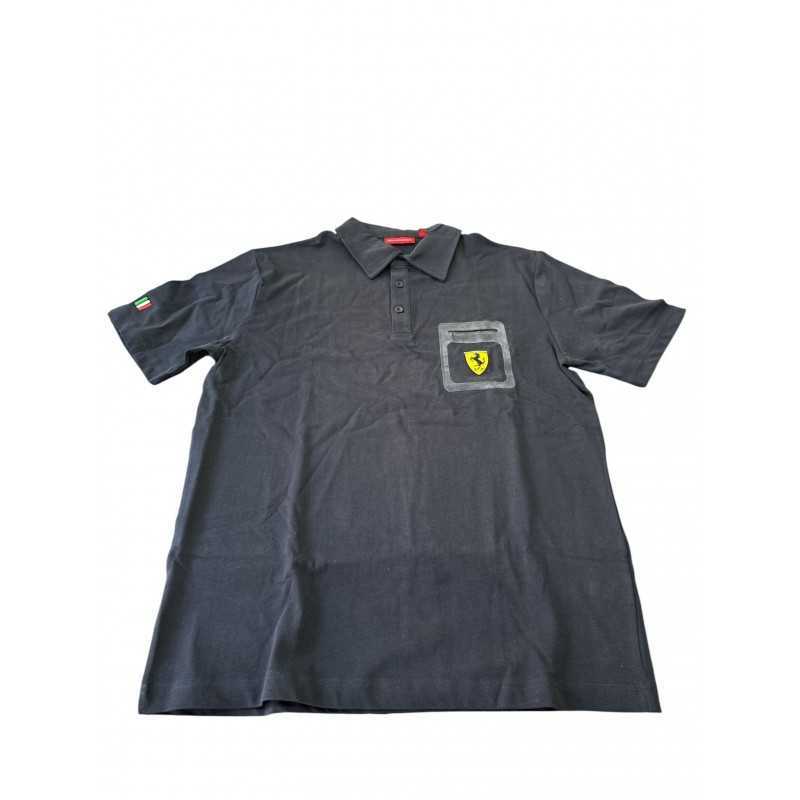 32022130122 POLO FERRARI UOMO NERA TG.M