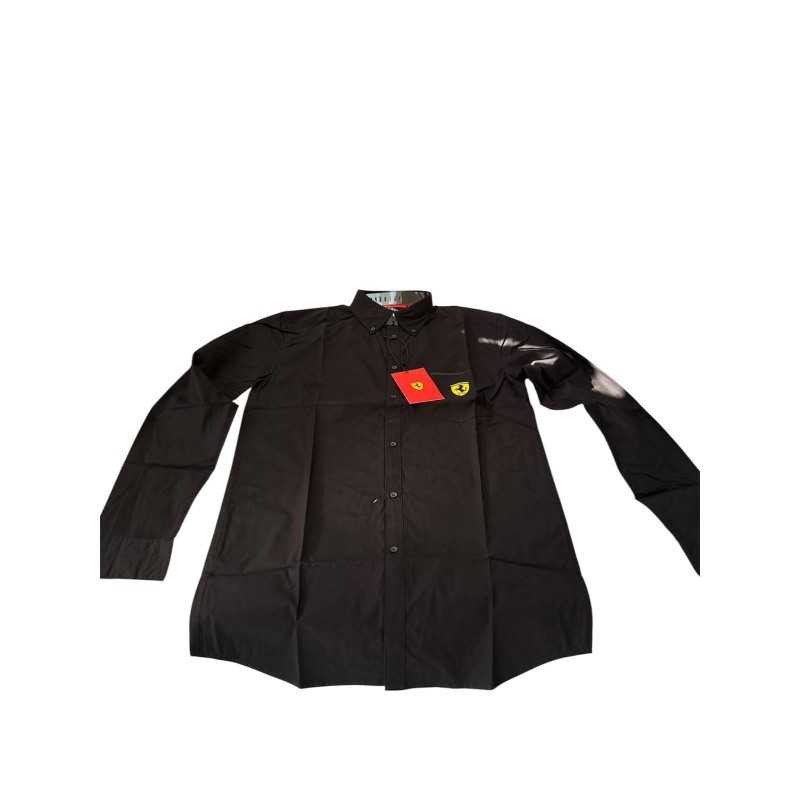 32175010121 CAMICIA FERRARI UOMO MANICA LUNGA NERA TG.S