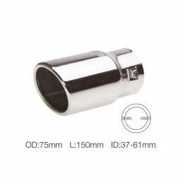 Terminale rotondo id 60mm inclinato acciaio inox