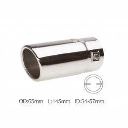 Terminale rotondo id 57mm inclinato acciaio inox