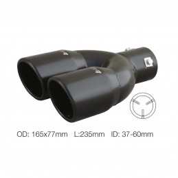 Terminale rotondo id 63mm doppio inclinato acciaio inox