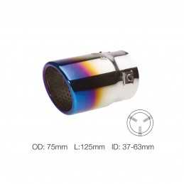 Terminale rotondo id 66mm inclinato acciaio inox