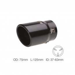 Terminale rotondo id 66mm inclinato acciaio inox nero