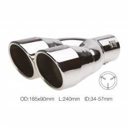 Terminale rotondo id 57mm doppio acciaio inox