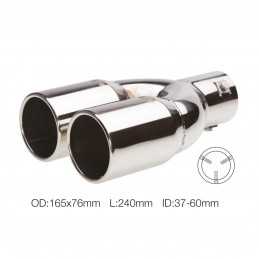 Terminale rotondo id 60mm doppio acciaio inox