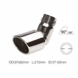 Terminale ovale id 57mm DTM acciaio inox
