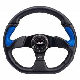 Volante sportivo X2 Poly - in pelle blu