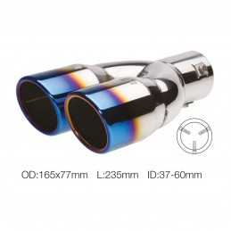 Terminale rotondo id 63mm doppio inclinato acciaio inox
