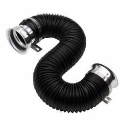 Tubo di aspirazione nero raccordi silver diam.76mm