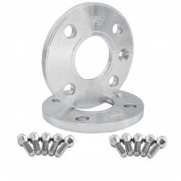 2 distanziali alluminio 10mm 4x100 mozzo 56,6 con bulloneria