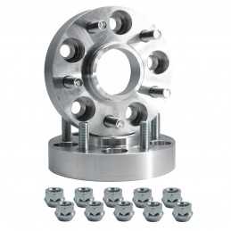 2 distanziali alluminio 30mm 5x114,3 con bulloneria mozzo 67