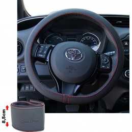 Coprivolante Soft Skin Black cucitura rossa