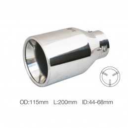 Terminale rotondo id 70mm acciaio inox