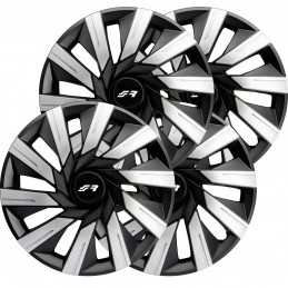 Kit copricerchi 14" Tecna Silver Black