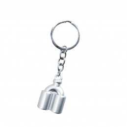 Portachiavi terminale doppio silver