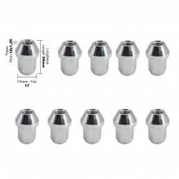 10 dadi chiusi ch.17 12X1.25 l.34mm