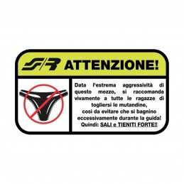 Adesivo 90x50mm warning