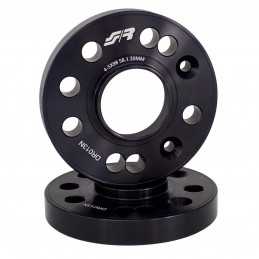 2 distanziali alluminio nero 20mm 4/5x98 centraggio 58,1