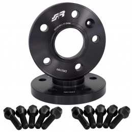 2 distanziali ruota neri 17,5mm 5x110 centraggio 65,1 con bull.