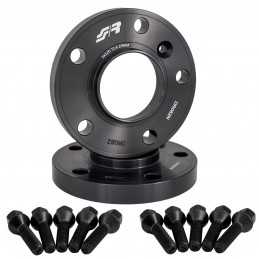 2 distanziali ruota neri 20mm 5x120 centraggio 72,6 con bull.