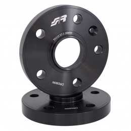 2 distanziali alluminio neri 20mm 5X112 mozzo 57,1